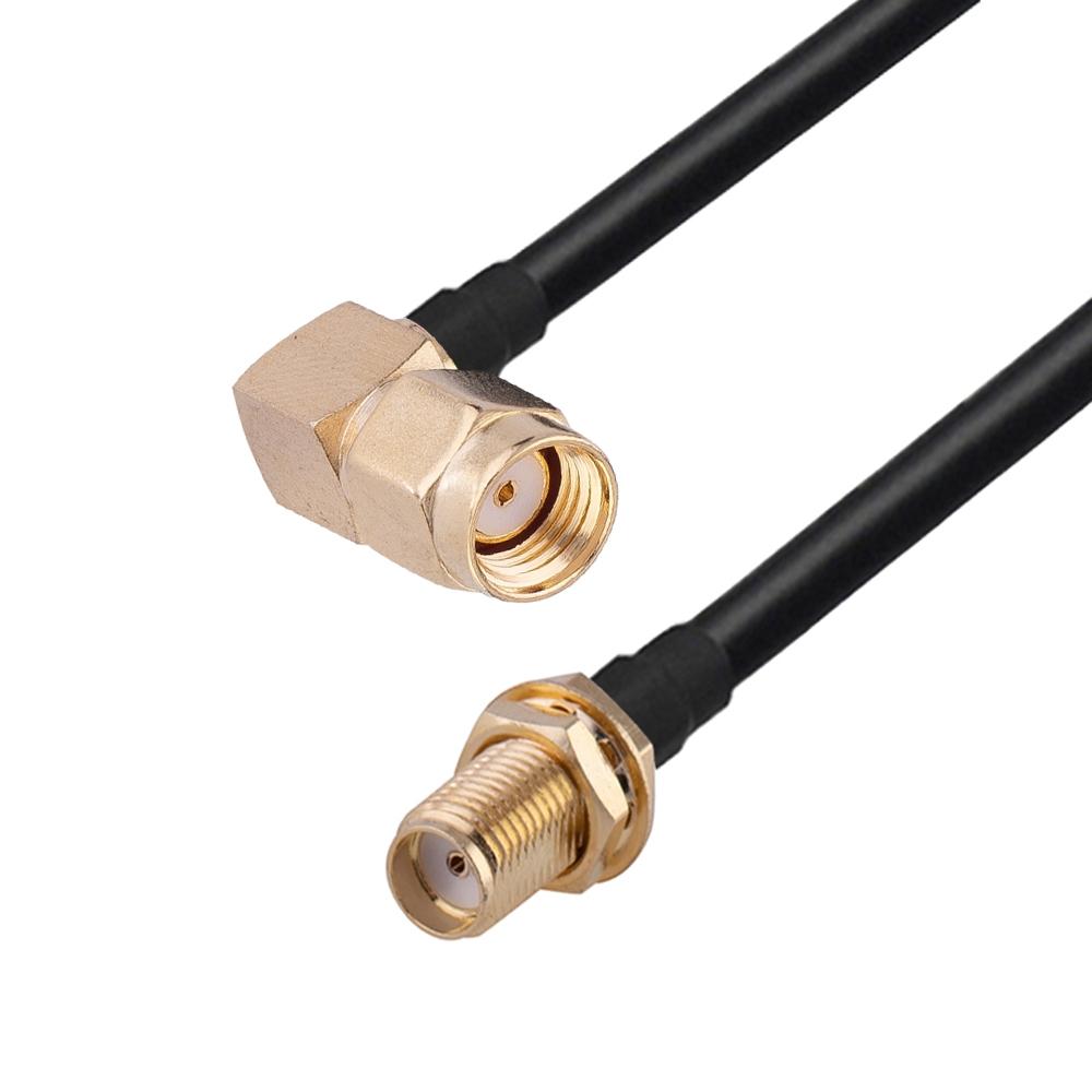 PR-SMA Male Elbow to SMA Female RG174 RF Coaxial Adapter Cable, Length: 10cm