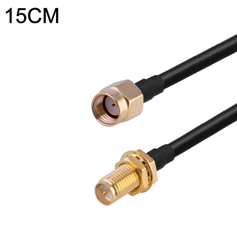 RP-SMA Male to RP-SMA Female RG174 RF Coaxial Adapter Cable, Length: 15cm