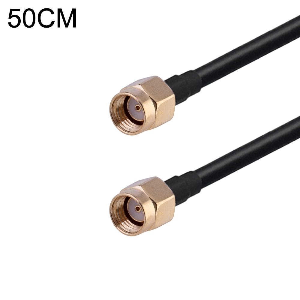 RP-SMA Male to RP-SMA Male RG174 RF Coaxial Adapter Cable, Length: 50cm