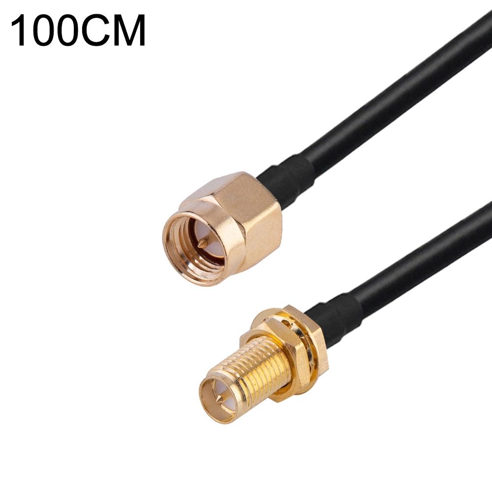 SMA Male to SMA Female RG174 RF Coaxial Adapter Cable, Length: 1m