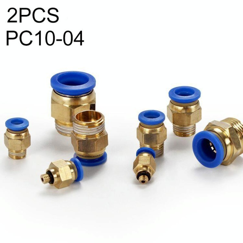 PC10-04 LAIZE 2pcs PC Male Thread Straight Pneumatic Quick Fitting Connector