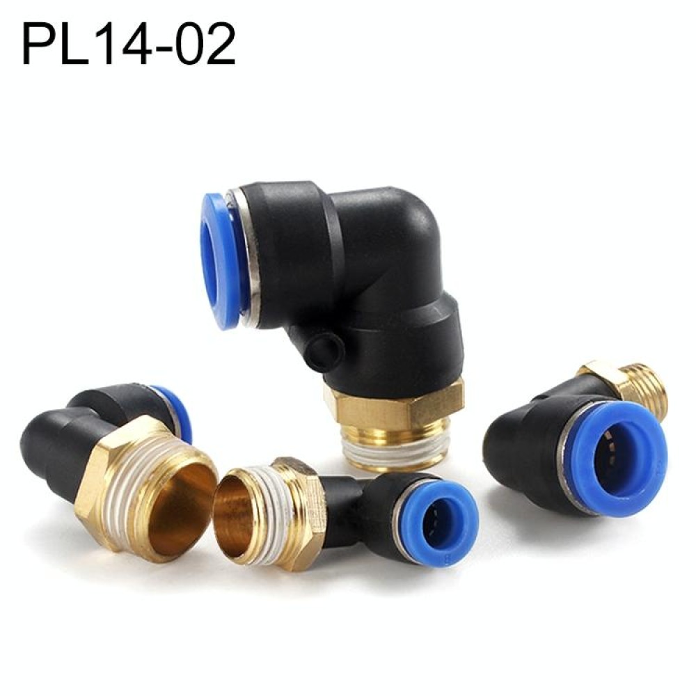 PL14-02 LAIZE Male Thread Elbow Pneumatic Quick Fitting Connector