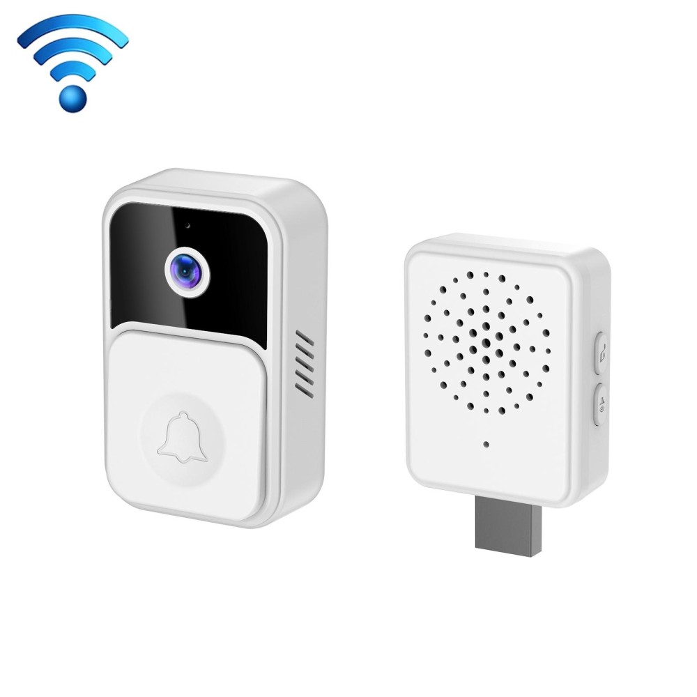 ML19 90 Degree Wide Angle Wireless Smart Video Doorbell(White)