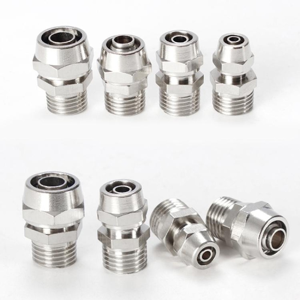 PC6-M5 LAIZE 10pcs Nickel Plated Copper Pneumatic Quick Fitting Connector