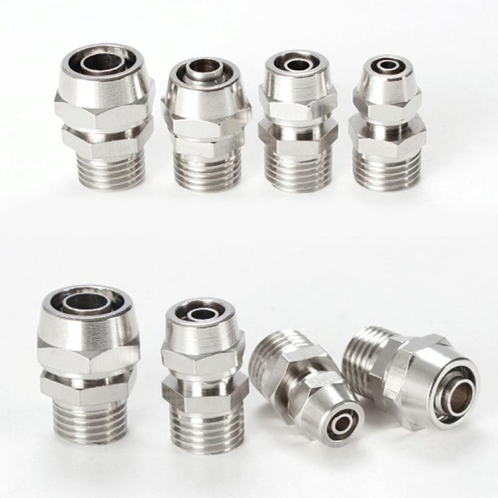 PC14-04 LAIZE Nickel Plated Copper Pneumatic Quick Fitting Connector