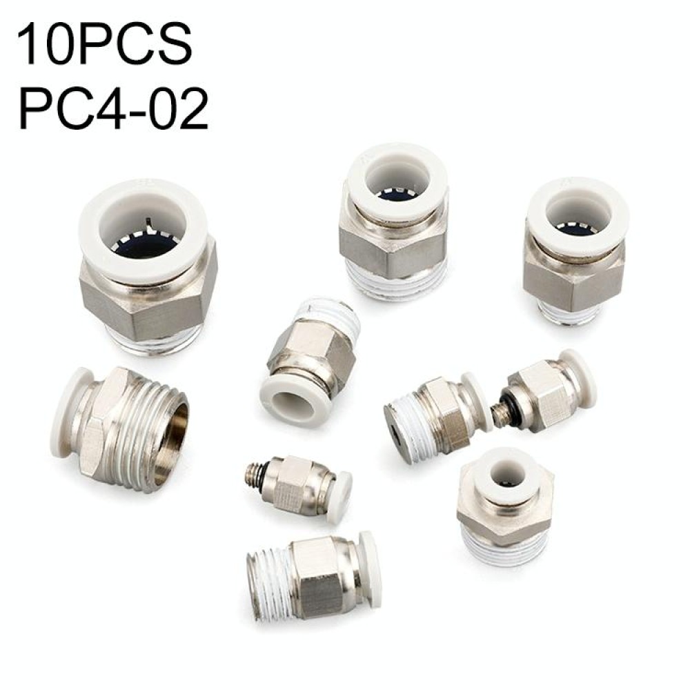 PC4-02 LAIZE 10pcs PC Straight Pneumatic Quick Fitting Connector