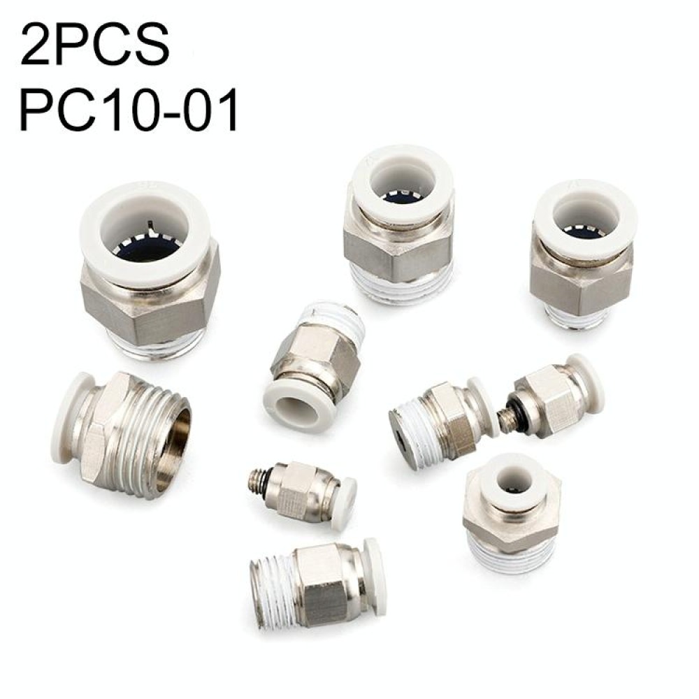PC10-01 LAIZE 2pcs PC Straight Pneumatic Quick Fitting Connector