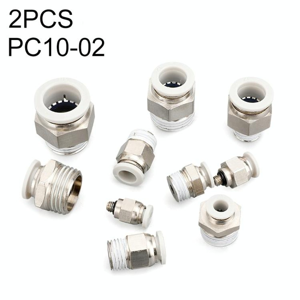 PC10-02 LAIZE 2pcs PC Straight Pneumatic Quick Fitting Connector