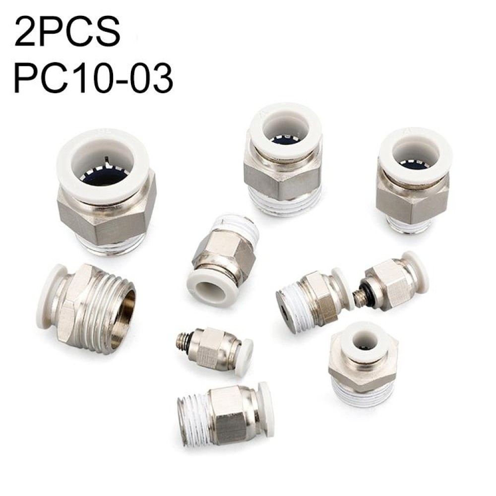PC10-03 LAIZE 2pcs PC Straight Pneumatic Quick Fitting Connector