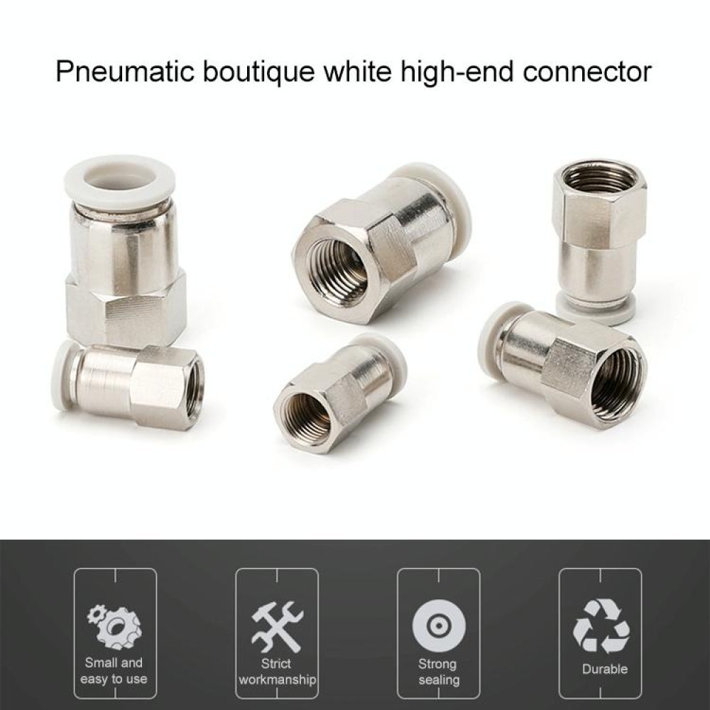 PCF8-01 LAIZE 2pcs Female Thread Straight Pneumatic Quick Fitting Connector