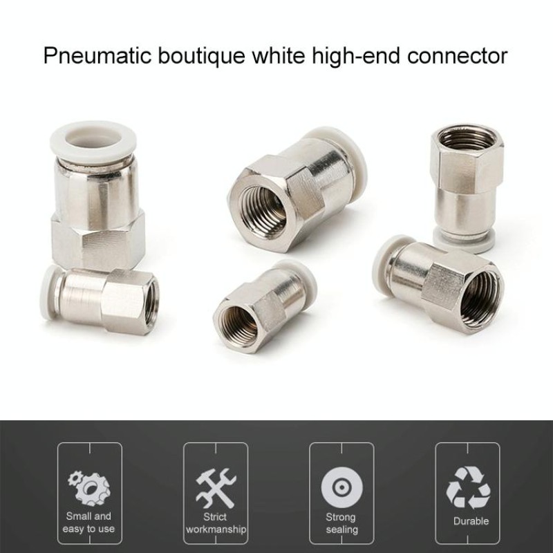 PCF8-02 LAIZE 2pcs Female Thread Straight Pneumatic Quick Fitting Connector