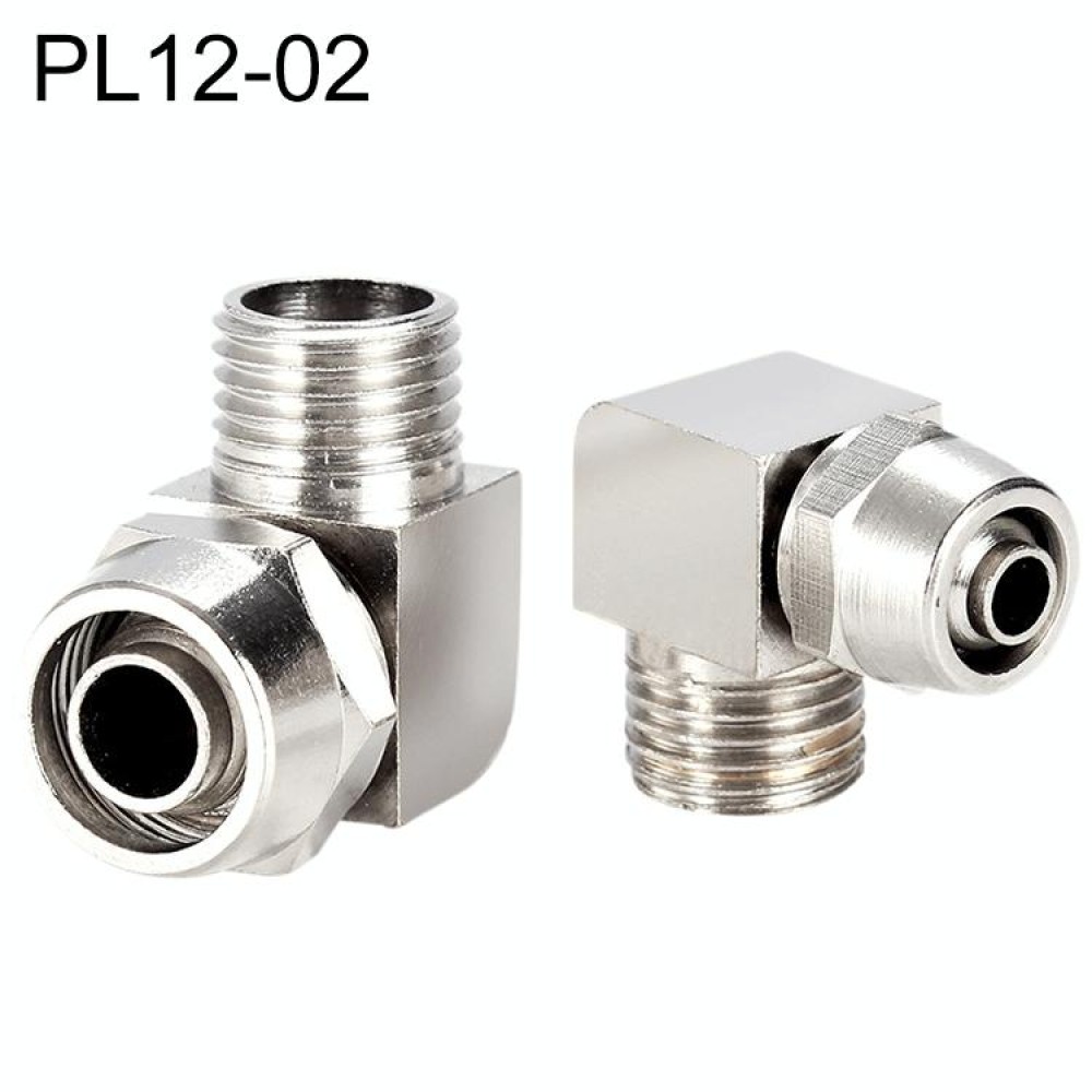 PL12-02 LAIZE Nickel Plated Copper Trachea Quick Fitting Lock Female Connector