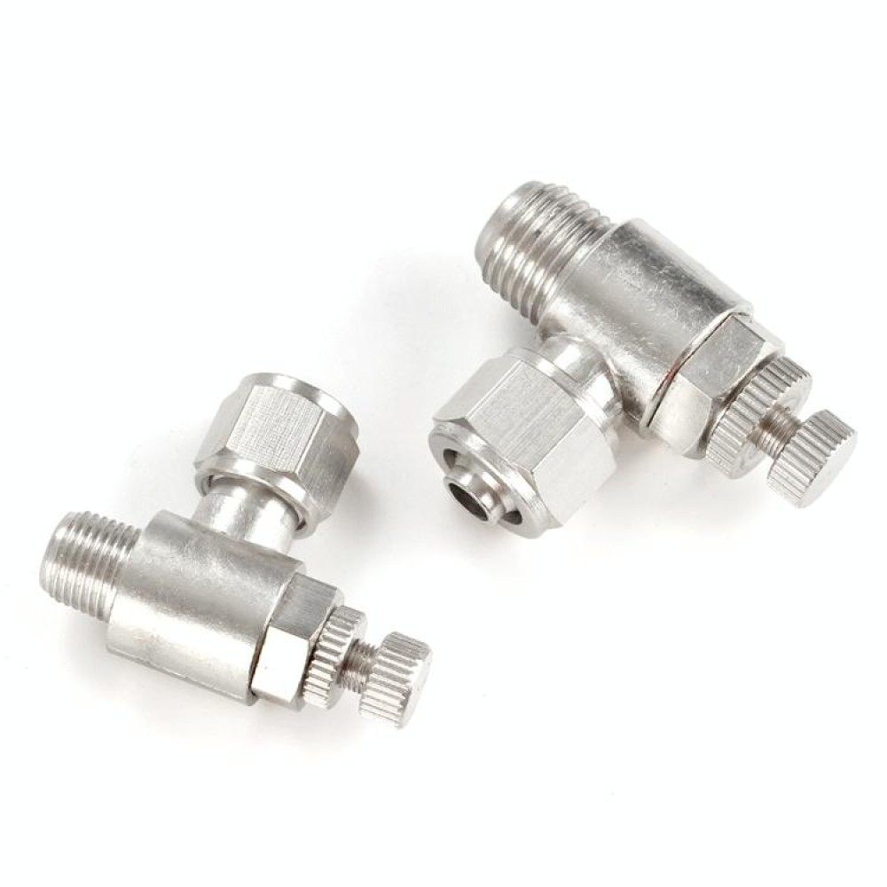 SL6-M5 LAIZE Nickel Plated Copper Trachea Quick Fitting Throttle Valve Lock Female Connector