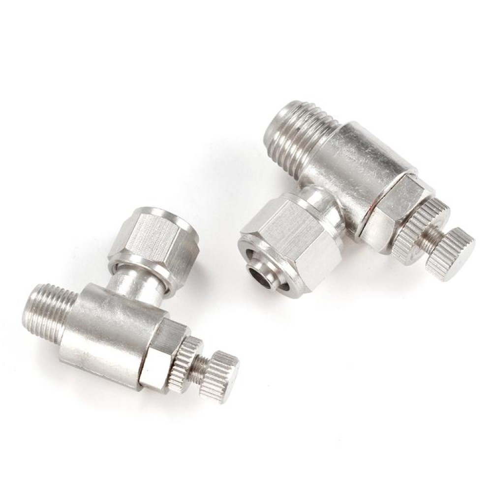 SL6-02 LAIZE Nickel Plated Copper Trachea Quick Fitting Throttle Valve Lock Female Connector