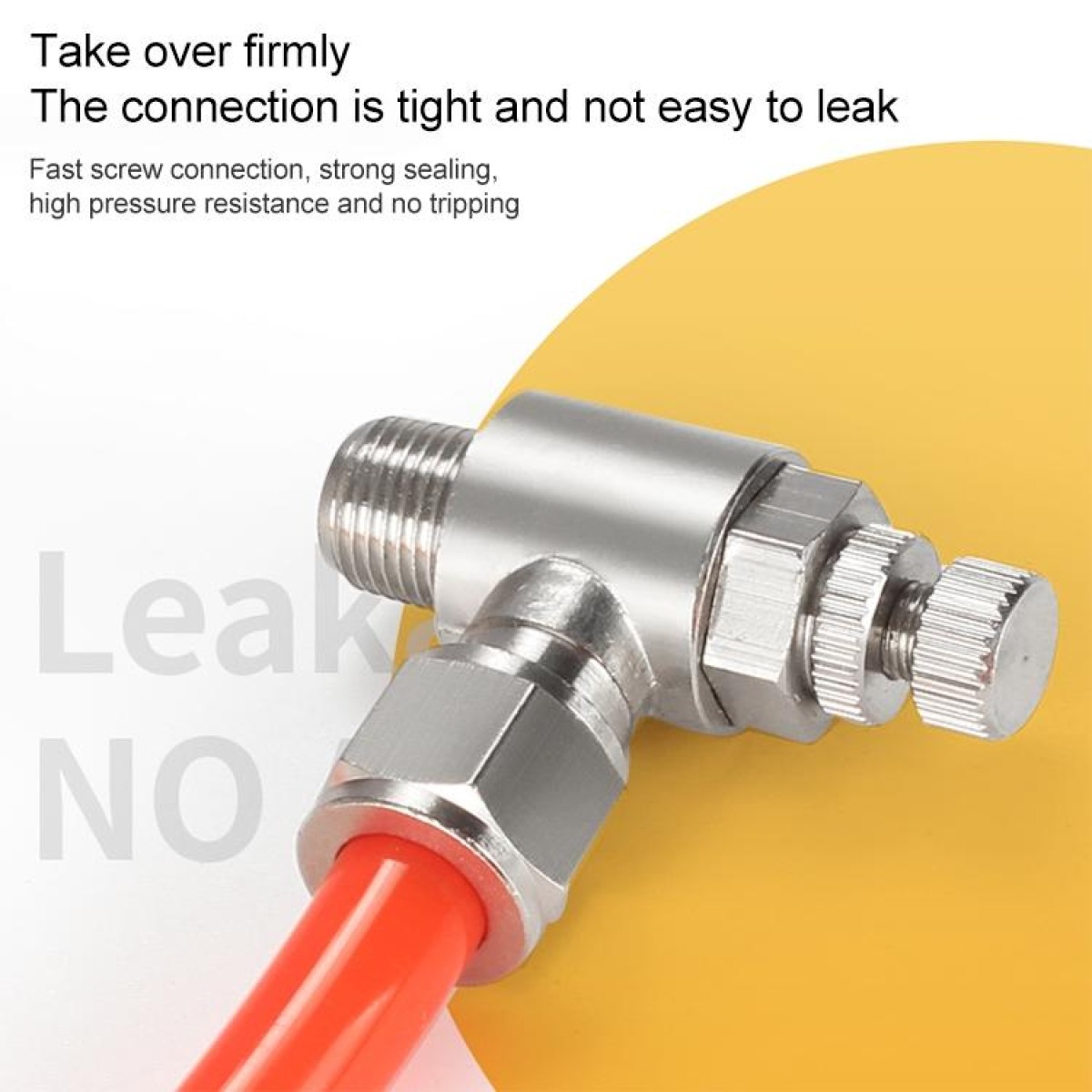 SL8-01 LAIZE Nickel Plated Copper Trachea Quick Fitting Throttle Valve Lock Female Connector
