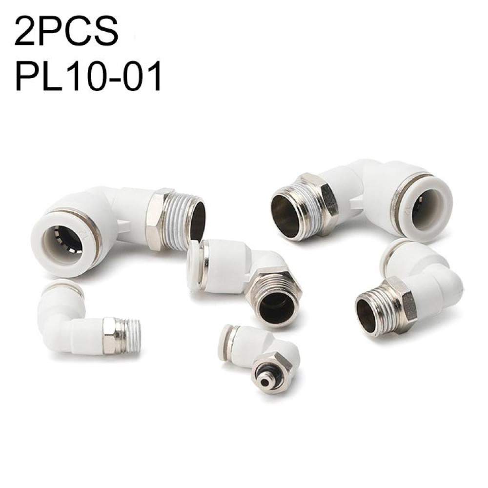 PL10-01 LAIZE 2pcs PL Elbow Pneumatic Quick Fitting Connector
