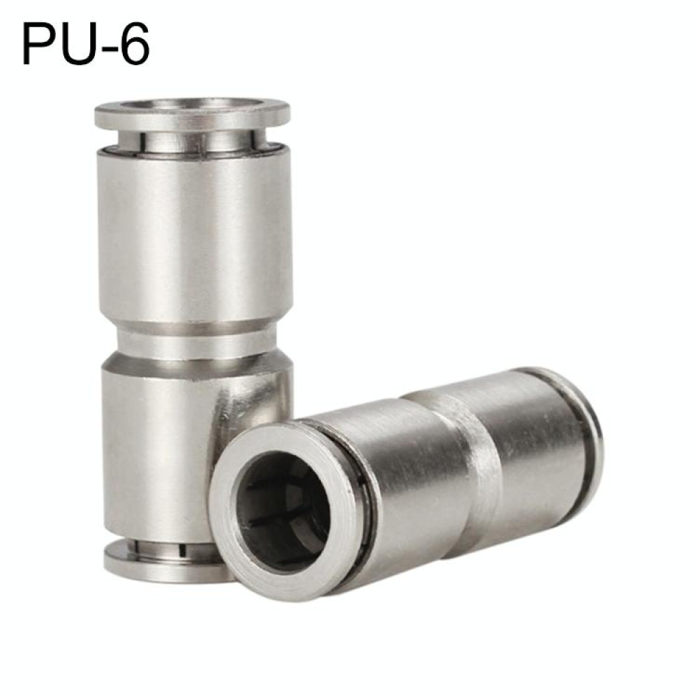 PU-6 LAIZE Nickel Plated Copper Straight Pneumatic Quick Fitting Connector