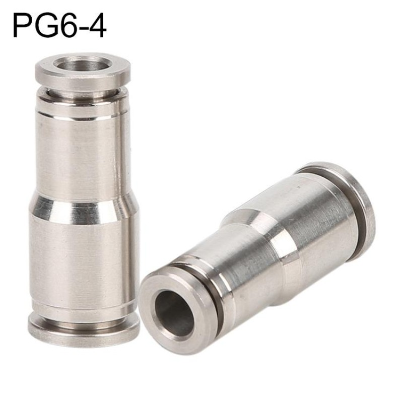 PG6-4 LAIZE Nickel Plated Copper Reducer Straight Pneumatic Quick Fitting Connector