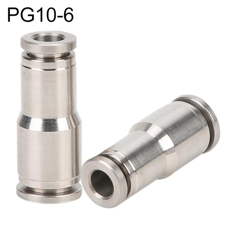 PG10-6 LAIZE Nickel Plated Copper Reducer Straight Pneumatic Quick Fitting Connector