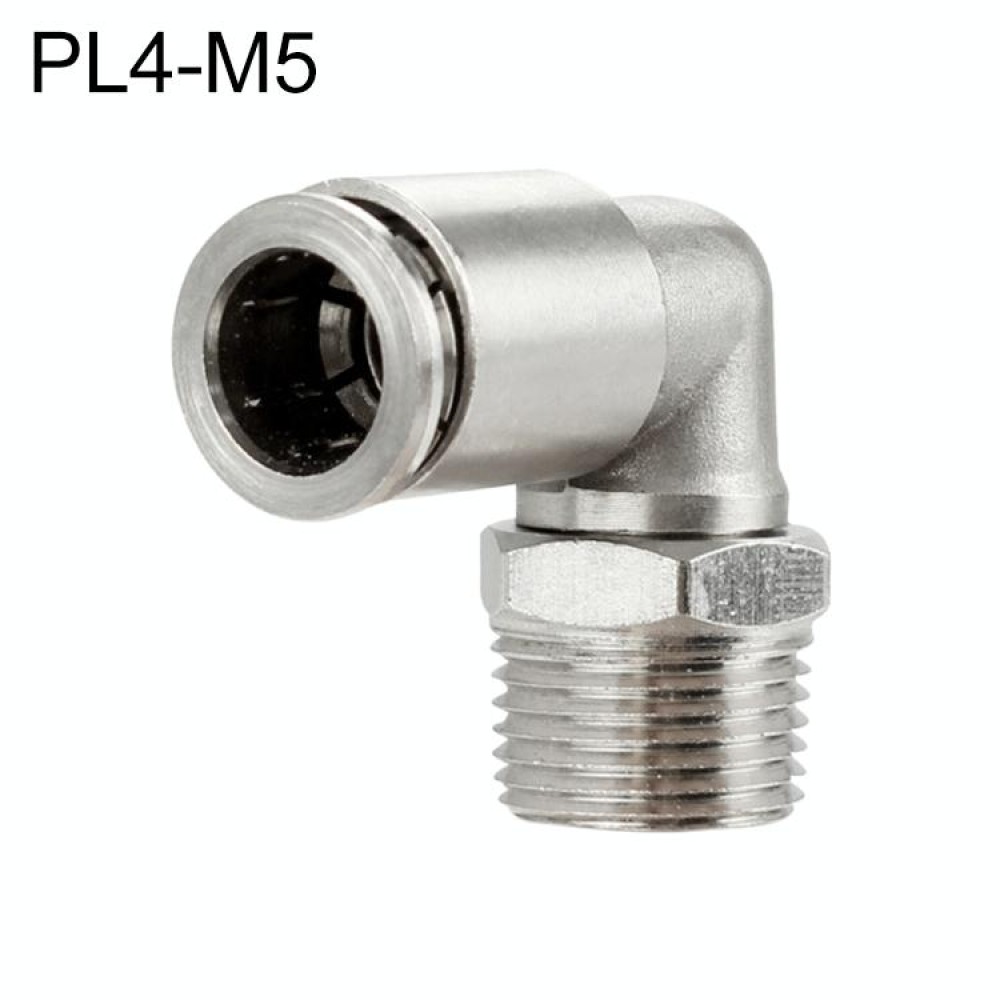 PL4-M5 LAIZE Nickel Plated Copper Elbow Male Thread Pneumatic Quick Fitting Connector