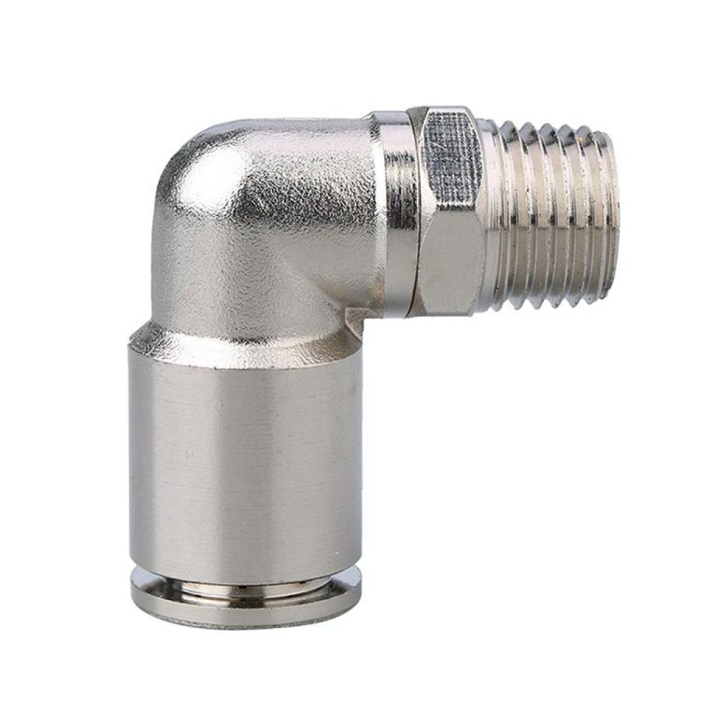 PL12-02 LAIZE Nickel Plated Copper Elbow Male Thread Pneumatic Quick Fitting Connector