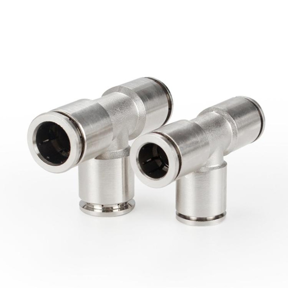 PE-8 LAIZE Nickel Plated Copper Tee Pneumatic Quick Fitting Connector