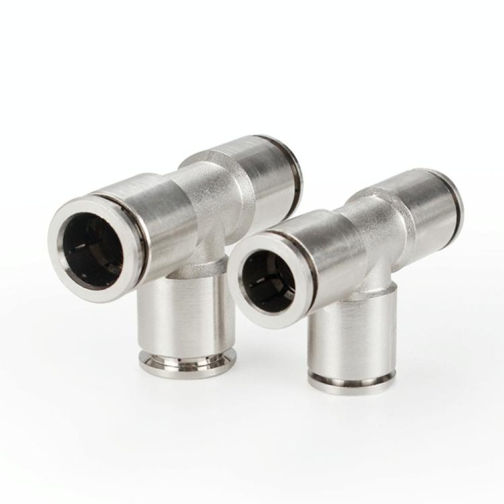 PE-12 LAIZE Nickel Plated Copper Tee Pneumatic Quick Fitting Connector