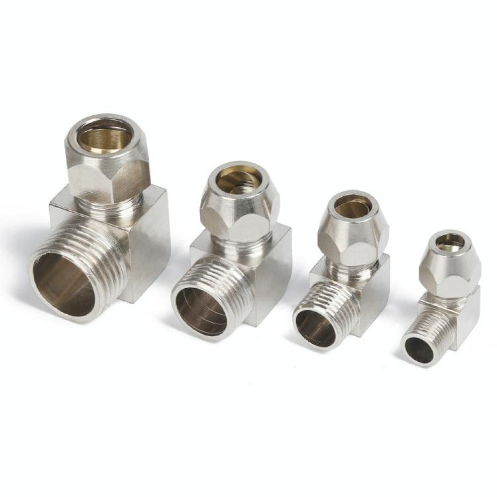 PL6-04 LAIZE Nickel Plated Copper Reducer Elbow Pneumatic Quick Fitting Connector