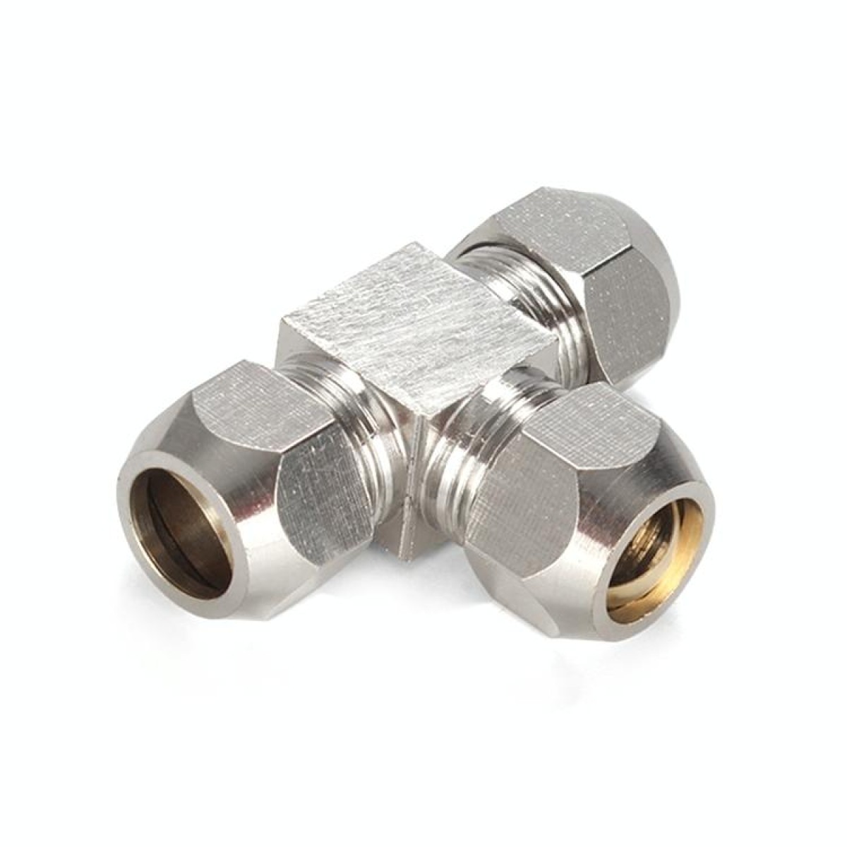 KT-PE-4 LAIZE Nickel Plated Copper T Type Tee Pneumatic Quick Fitting Copper Pipe Connector