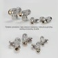 KT-PE-4 LAIZE Nickel Plated Copper T Type Tee Pneumatic Quick Fitting Copper Pipe Connector