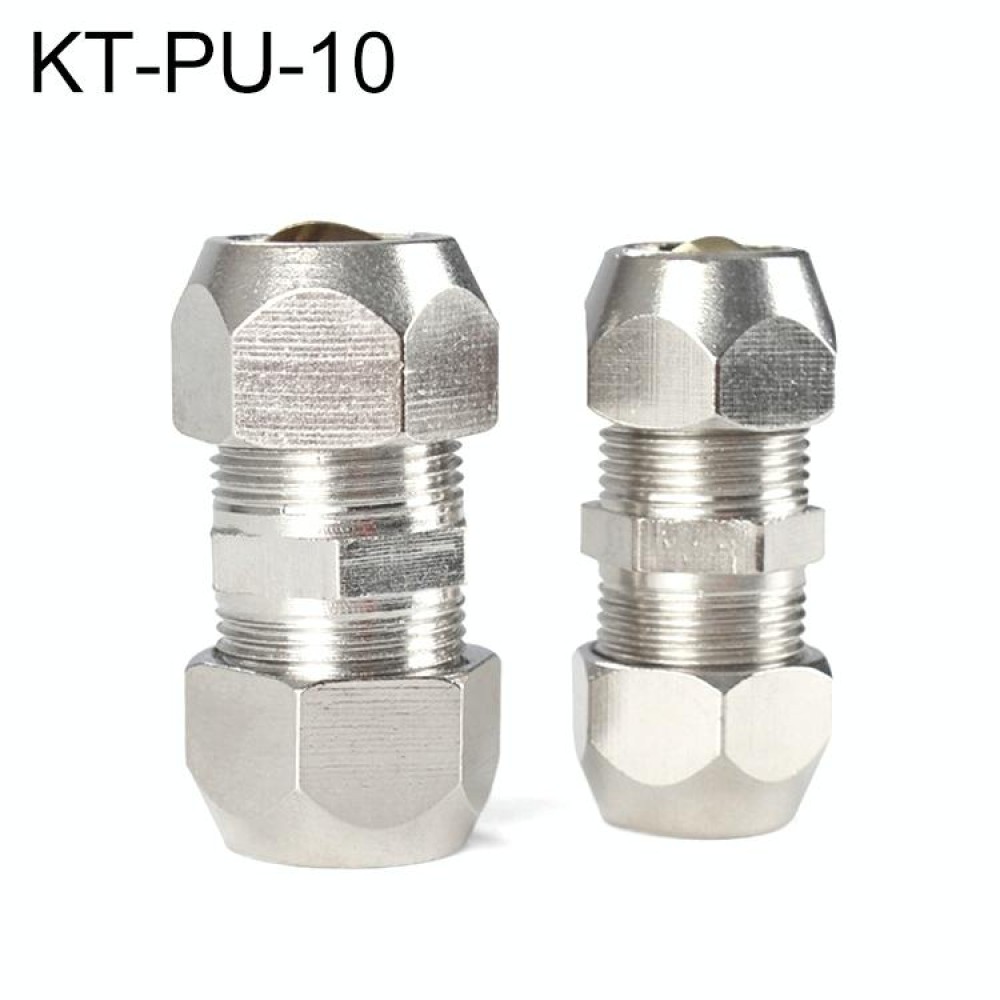 KT-PU-10 LAIZE Nickel Plated Copper Straight Pneumatic Quick Fitting Copper Pipe Connector