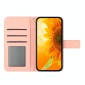 For Motorola Moto G32 Skin Feel Sun Flower Pattern Flip Leather Phone Case with Lanyard(Pink)