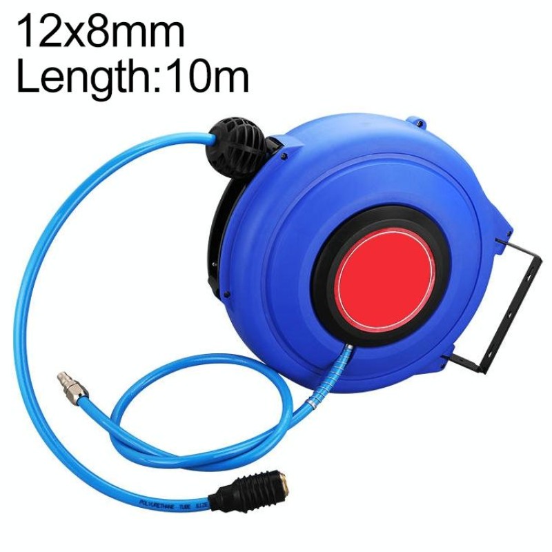 LAIZE Automatic Retractable Air Hose Reel Pneumatic PU Tube, Specification:12x8mm, 10m