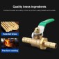 LAIZE Pneumatic Hose Barb Brass Shutoff Ball Valve, Specification:Thickened 8mm