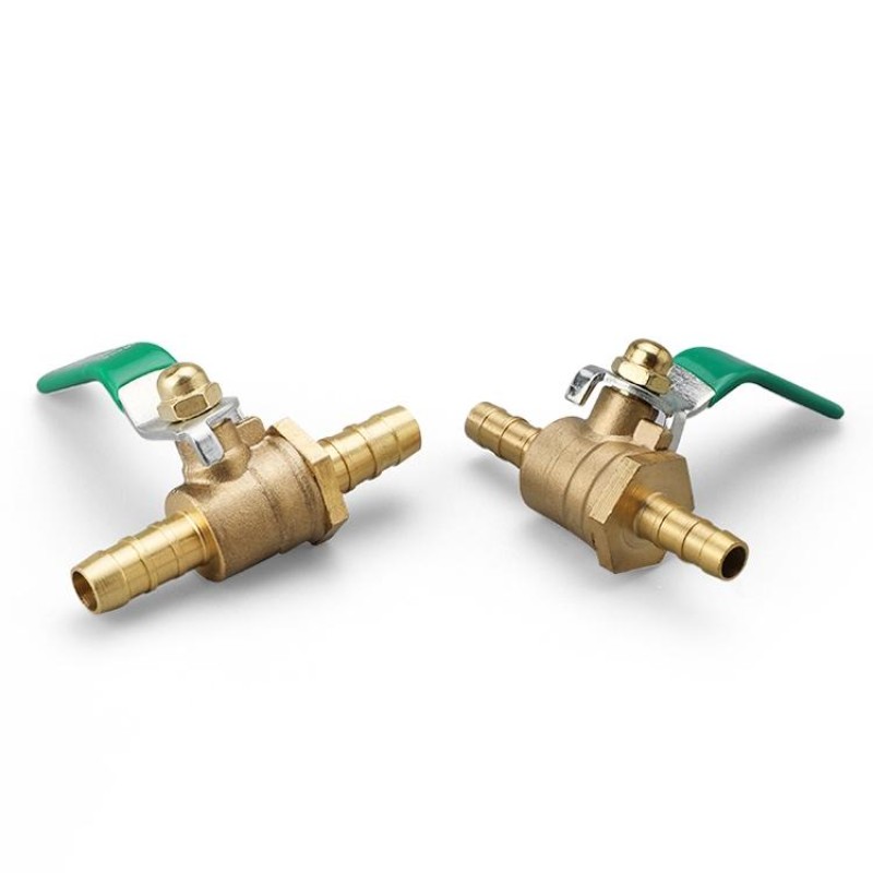 LAIZE Pneumatic Hose Barb Brass Shutoff Ball Valve, Specification:Thickened 10mm