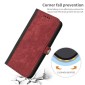 For Samsung Galaxy S22 5G Side Buckle Double Fold Hand Strap Leather Phone Case(Red)