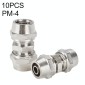 PM-4 LAIZE 2pcsNickel Plated Copper Straight Pneumatic Quick Connector