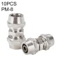 PM-8 LAIZE 2pcsNickel Plated Copper Straight Pneumatic Quick Connector