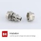 PM-8 LAIZE 2pcsNickel Plated Copper Straight Pneumatic Quick Connector