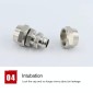 PM-10 LAIZE 2pcsNickel Plated Copper Straight Pneumatic Quick Connector