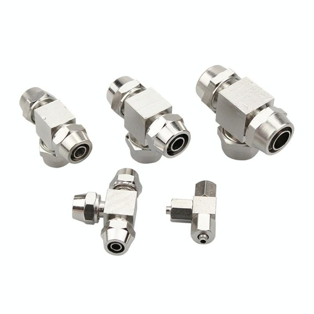 PE-14 LAIZE Nickel Plated Copper Y-type Tee Pneumatic Quick Connector