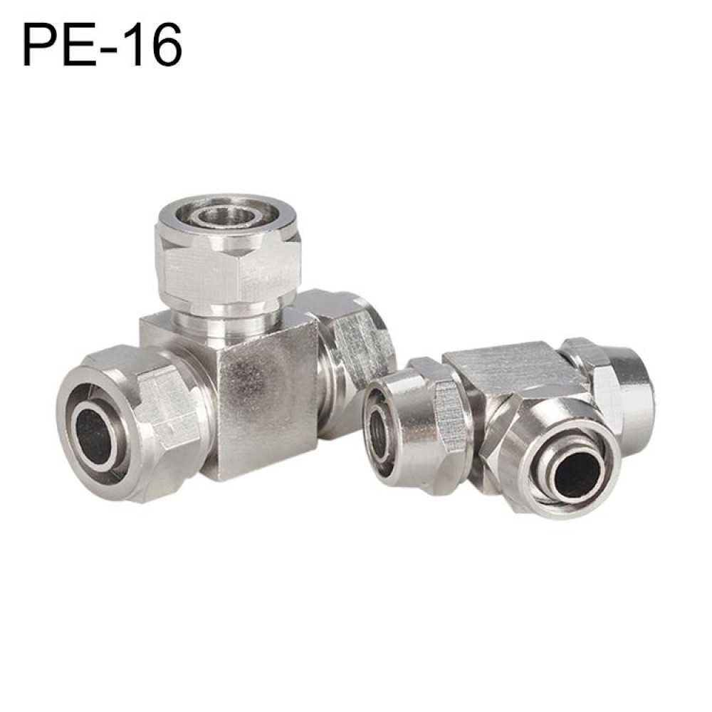 PE-16 LAIZE Nickel Plated Copper Y-type Tee Pneumatic Quick Connector
