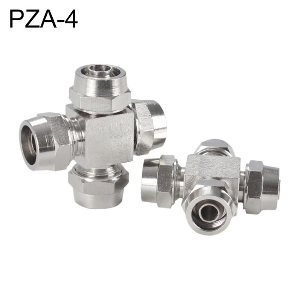 PZA-4 LAIZE Nickel Plated Copper Y-type Tee Pneumatic Quick Connector