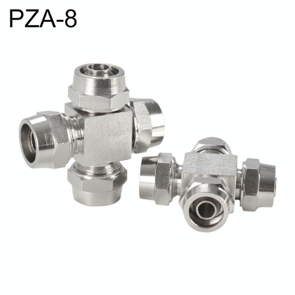 PZA-8 LAIZE Nickel Plated Copper Y-type Tee Pneumatic Quick Connector