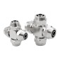 PZA-12 LAIZE Nickel Plated Copper Y-type Tee Pneumatic Quick Connector