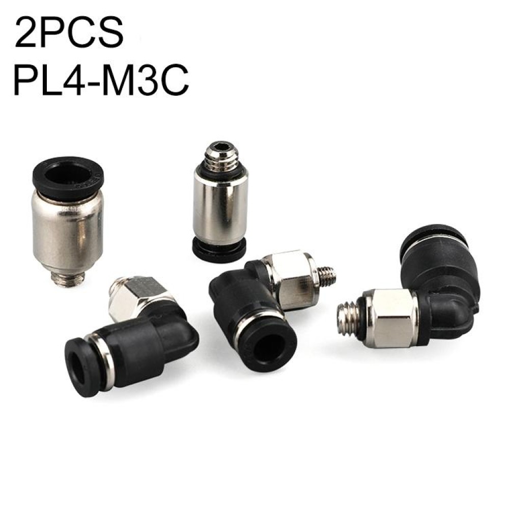 PL4-M3C LAIZE 2pcs Nickel Plated Copper Mini Pneumatic Quick Connector