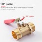 LAIZE Pneumatic Hose Connector Copper Ball Valve, Specification:Double Outside 4 1/2 inch