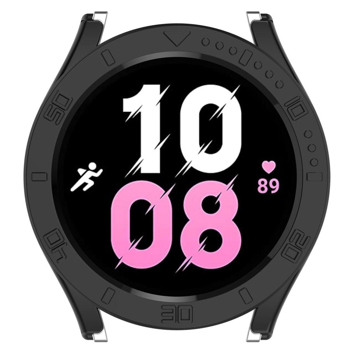 For Samsung Galaxy Watch5 / Watch4 44 mm Half Coverage PC Watch Protective Case with Scale(Black)