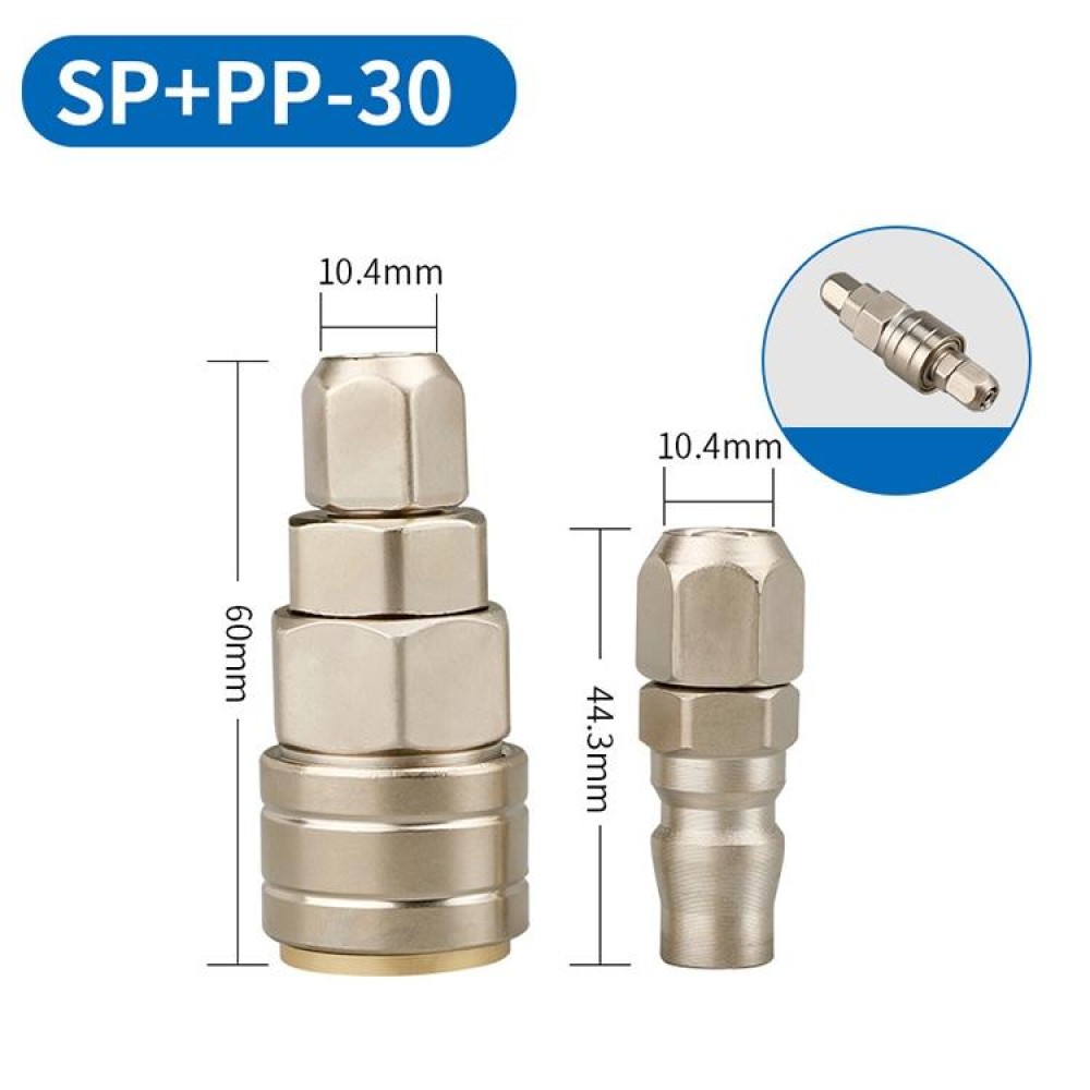 LAIZE SP+PP-30 10pcs C-type Self-lock Pneumatic Quick Fitting Connector