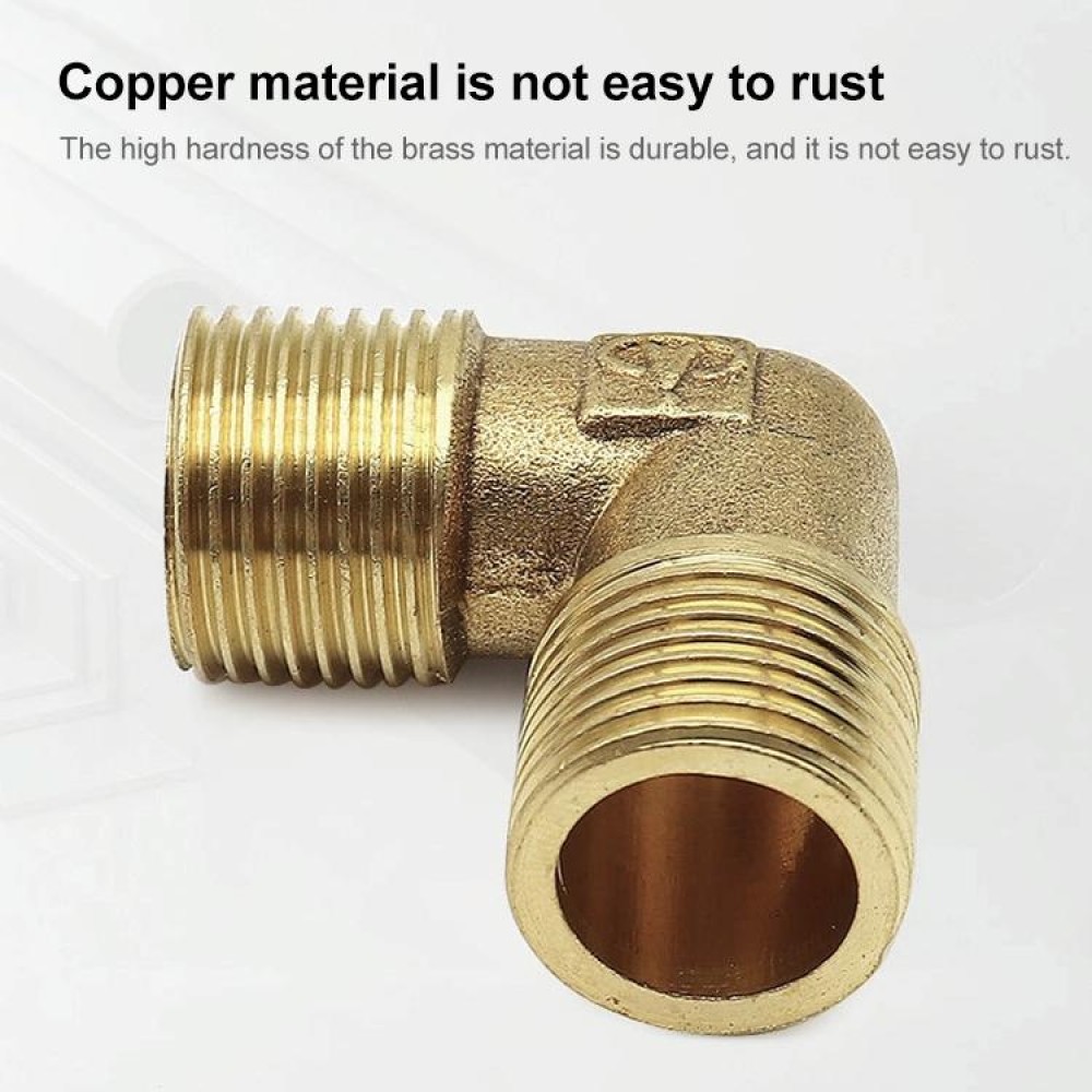 LAIZE External Thread Plumbing Copper Pipe Fittings, Caliber:3 Point(Elbow)
